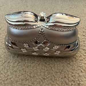 NWT Beautiful Silver and Crystal Mini Bag